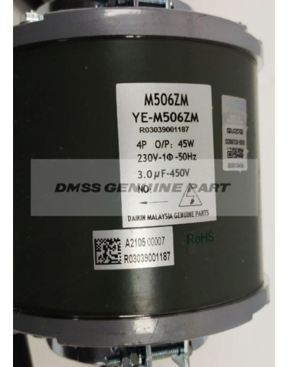 (GENUINE PARTS) DAIKIN Ceiling Indoor Fan Motor #M506ZM 45W - (Ipoh A/C Accessories)